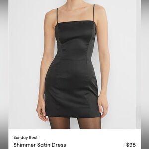 Aritzia - Sunday Best Shimmer Satin Dress